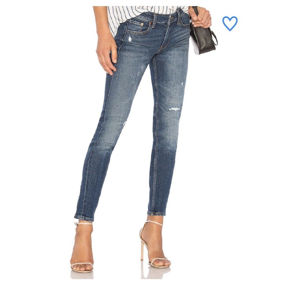 Levi’s Women’s 711 Skinny Jeans altered In The Mix Tape Distressed Denim Size 29